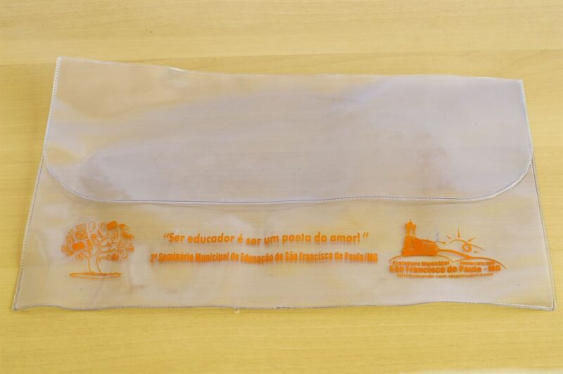 Pasta Congresso PVC Transparente Personalizada